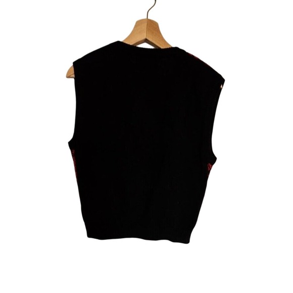 Vintage Alyssa Brooke Knit Vest Size Medium Red Geometric - Picture 2 of 7